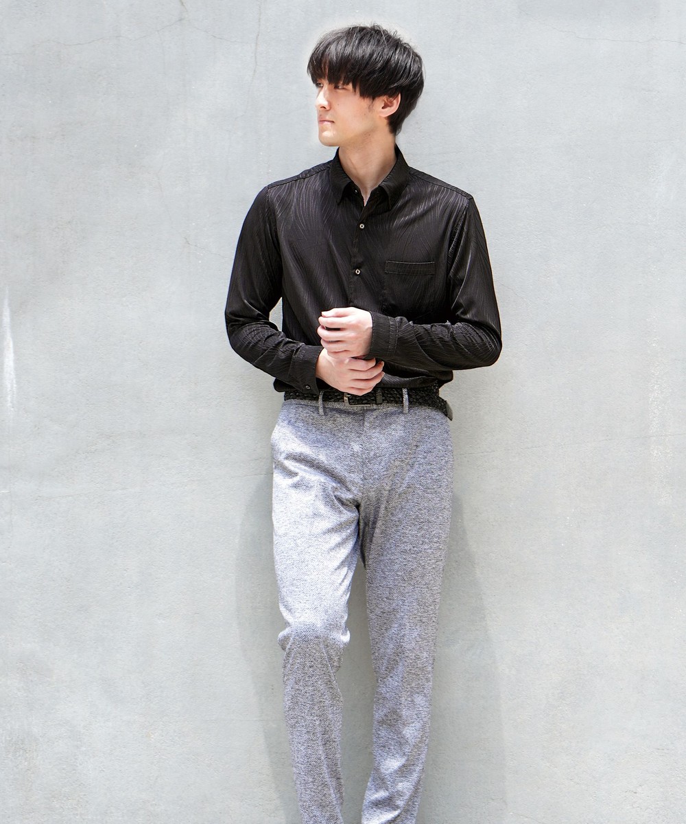 BIGバーク柄ジャカードシャツ｜長袖｜ニコル公式通販サイト｜NICOLE