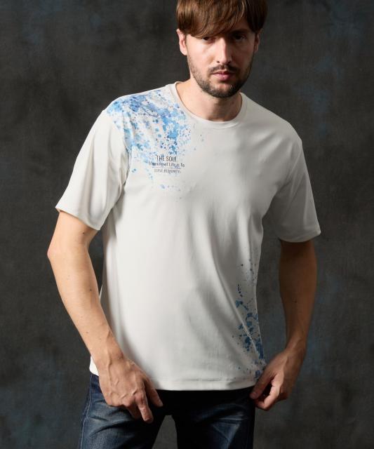 スプラッタープリント半袖Ｔシャツ