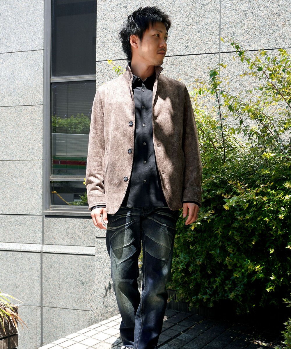 ポンチスウェードムラスモーク柄カバーオール｜その他ジャケット