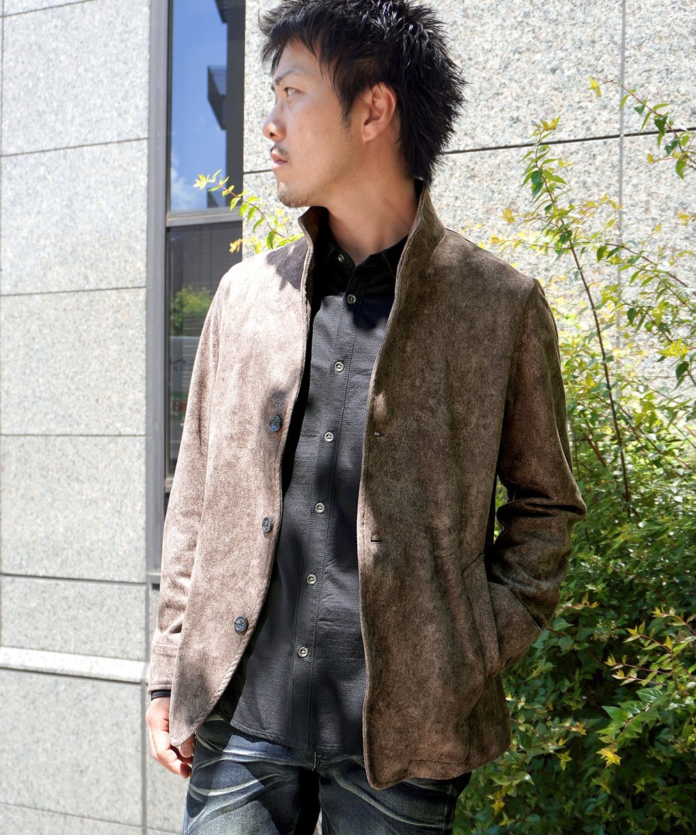 ポンチスウェードムラスモーク柄カバーオール｜その他ジャケット