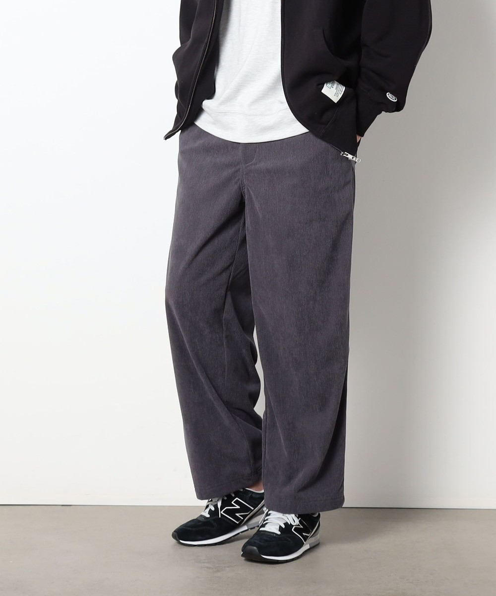 BROOKLYN OVERALL<ブルックリンオーバーオール>ポリコールワイドパンツ
