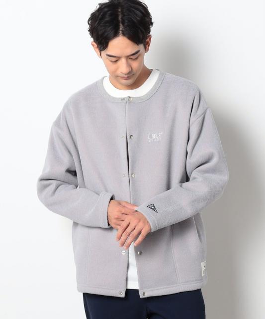 DISCUS(ディスカス）別注インレイ裏シャギーボンディングノーカラーブルゾン