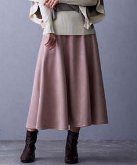 フェイクスエードフレアスカート