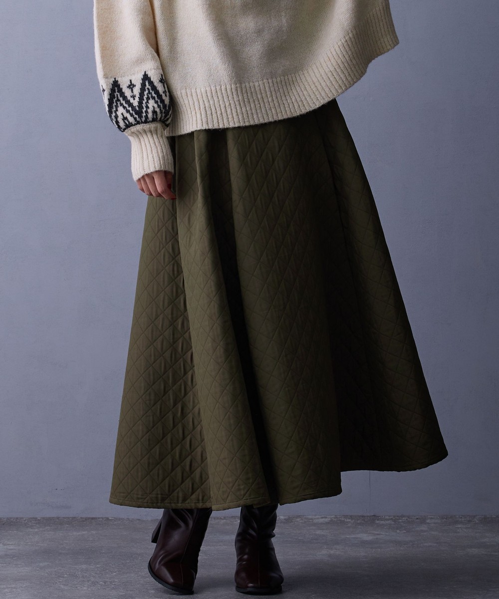 キルティングフレアスカート