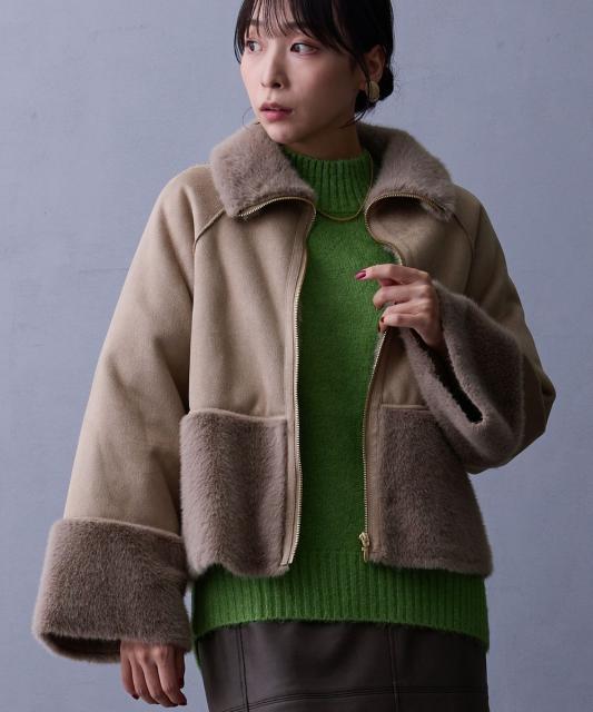 フェイクムートンブルゾン