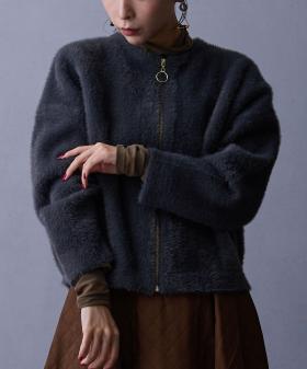 シャギーZIPカーディガン