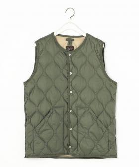 【TAION】ミリタリークルーネックダウンベスト