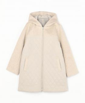 モッサ×キルト切り替えZIPフードコート