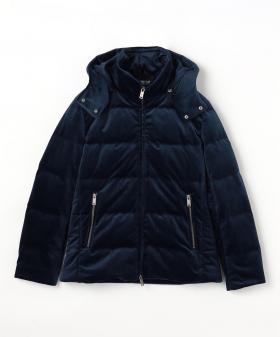 【canal deux Luxe】ストレッチベロア ダウンブルゾン