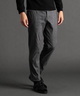 【ex/tra】ダークヘリンボン トラックパンツ