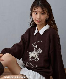 【BEVERLY HILLS POLO CLUB】ロゴニットプルオーバー