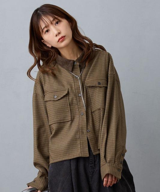 【TIME SALE】クロップドチェックシャツ
