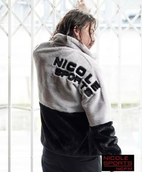 【NICOLE SPORTS】スタンドカラー ファーブルゾン