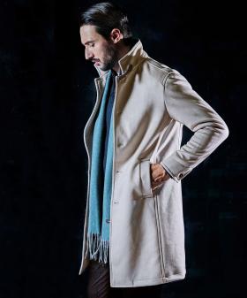 【HIDEAWAYS BLACK】マイクロ起毛ポンチ　スタンドコート