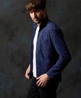 ムラプリントカットコーデュロイシャツ