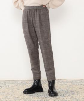 【WALDO】グレンチェック両面起毛トラックパンツ