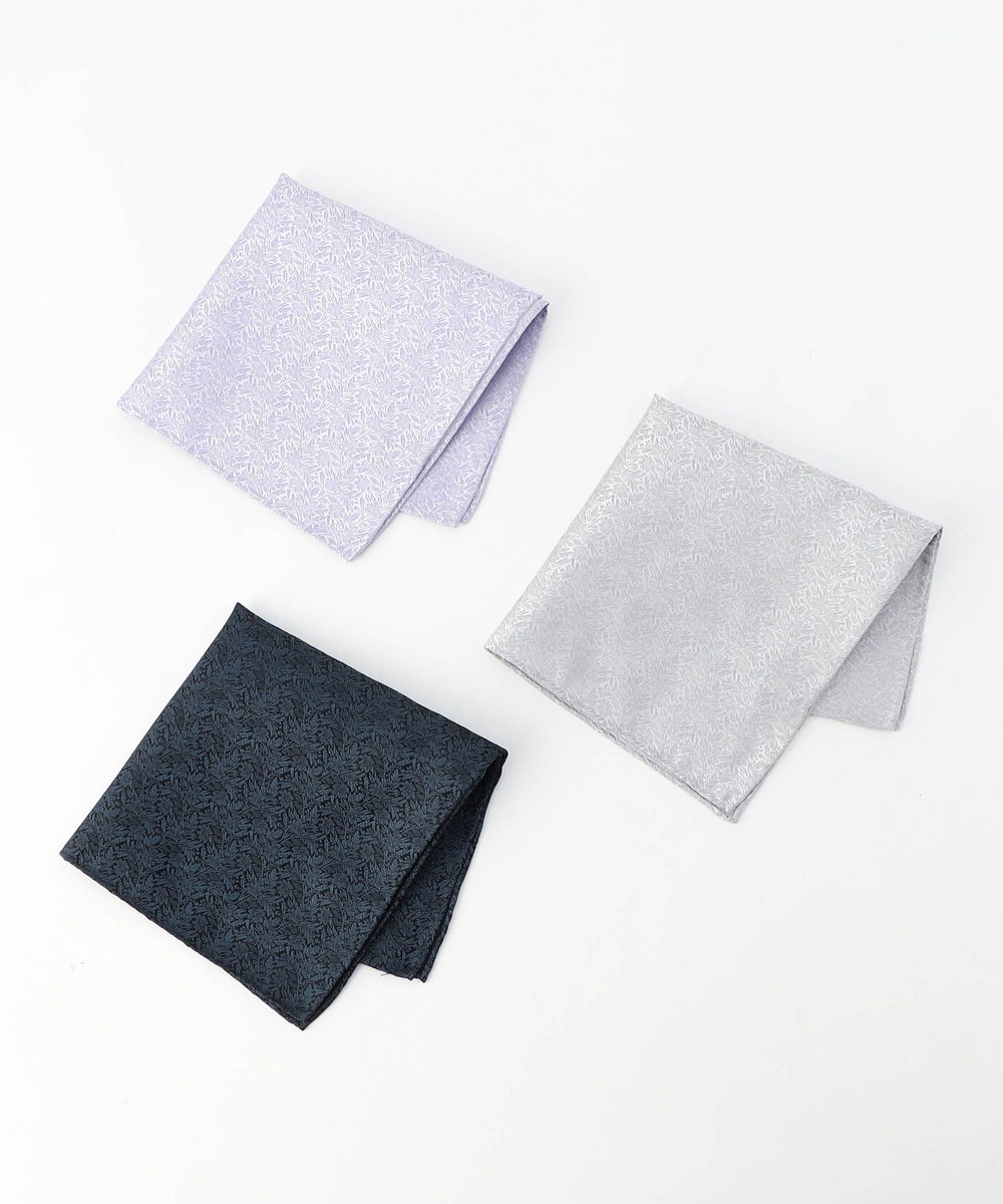 ボタニカルジャカード ポケットチーフ