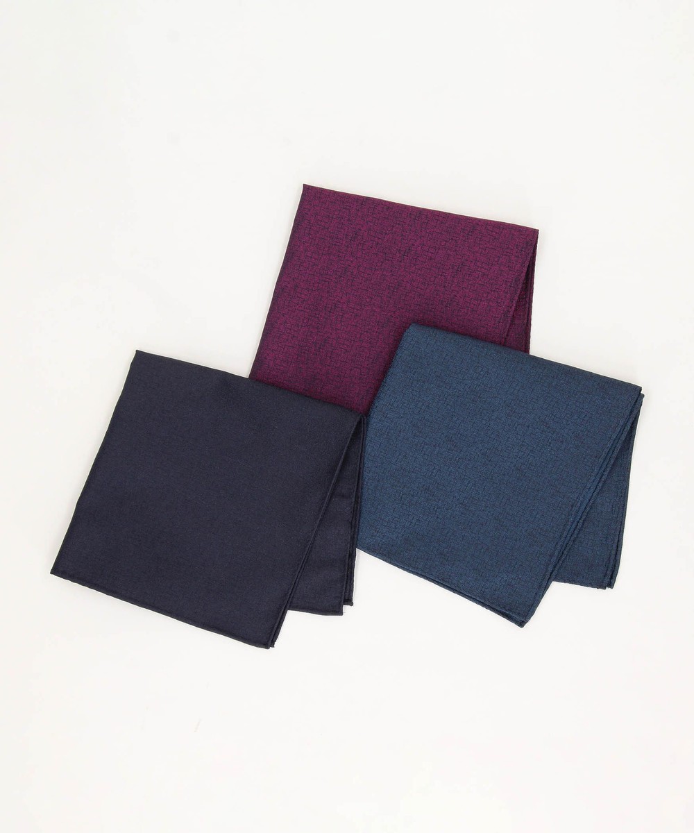 【ex/tra】 メランジジャカード ポケットチーフ