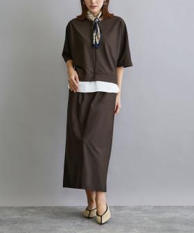 【セットアップアイテム】レイヤード風Tシャツ×タイトロングスカート