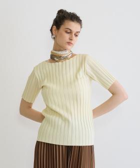 ワイドリブニットTシャツ