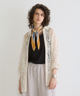 ペイズリーレースシャツ