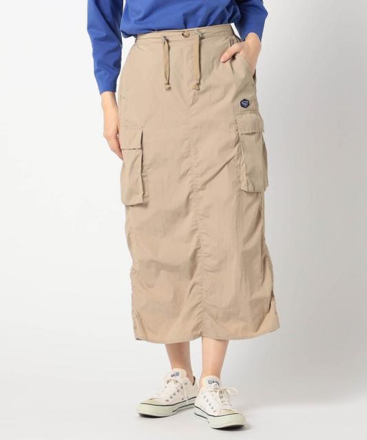 【BROOKLYN OVERALL】ナイロンギャザー　カーゴスカート