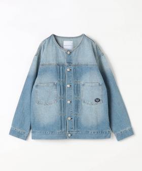 【BROOKLYN OVERALL】ノーカラーデニムジャケット