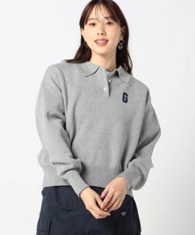 Gロゴ スエットライク ポロニット