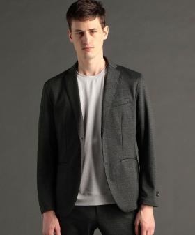 DELEGANT メランジプリントジャージ セットアップジャケット