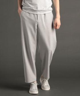 メランジストレッチ ワイドトラックパンツ