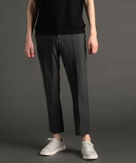 【canal deux Luxe】ボーダーハニカムメッシュ クロップドパンツ