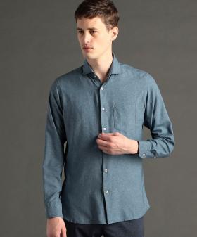 テクニカルストレッチツイル カッタウェイカラーシャツ