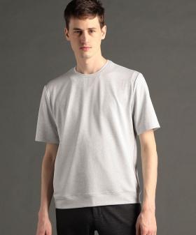 メランジジャカード クルーネックレギュラーフィットTシャツ