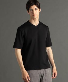 グラフィックジャカード VネックレギュラーフィットTシャツ