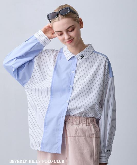 【ZELDA】BEVERLY HILLS POLO CLUBバイカラーシャツ