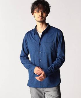 メランジショートレギュラーカラーシャツ