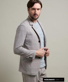 【HIDEAWAYS BLACK】ブリスタージャカードランダムストライプジャケット