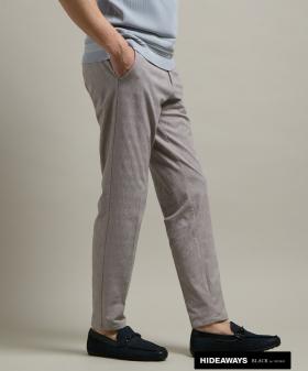 【HIDEAWAYS BLACK】ブリスタージャカードランダムストライプ　イージースラックス