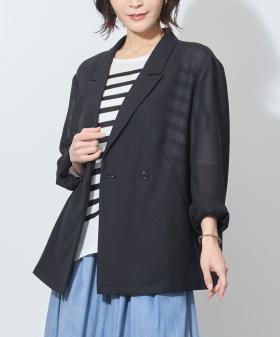 メッシュダブルテーラードジャケット