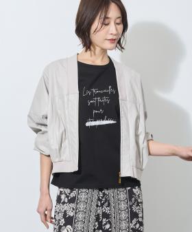 【WALDO】合皮プリーツジップアップブルゾン