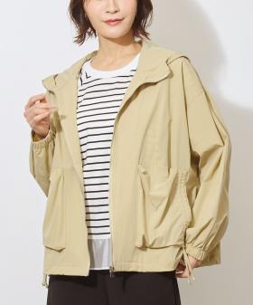 【WALDO】フード付きジップアップ一重ブルゾン