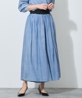 【WALDO】ウエストゴム2.5オンスデニムフレアパンツ