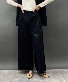 箔プリントレイヤードパンツ