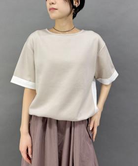 異素材使いプルオーバー