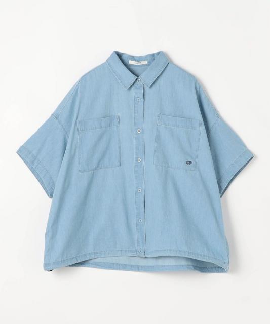 ドロスト付き 半袖シャツ