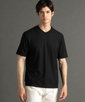【ex/tra】ジオメトリックプリント VネックTシャツ