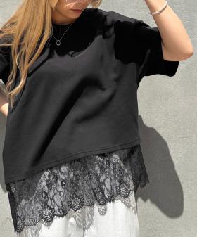【ZELDA】裾レースアシメTシャツ