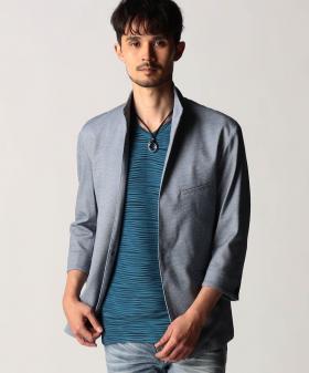 7分袖イタリアンカラージャケット