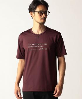 メタルジェルプリントクルーネックＴシャツ