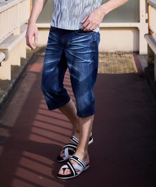 アラカルトデニムクロップドパンツ